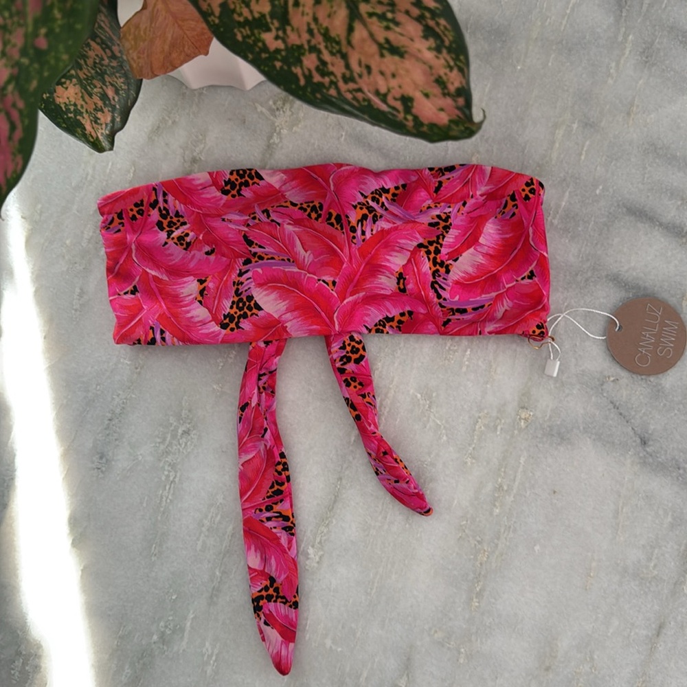 CANALUZ SWIM Saona Bandeau Top in Tropic Jag